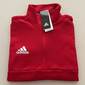 (NWT) Adidas Aeroready Women’s 1/4 Zip Pullover in Red, Small